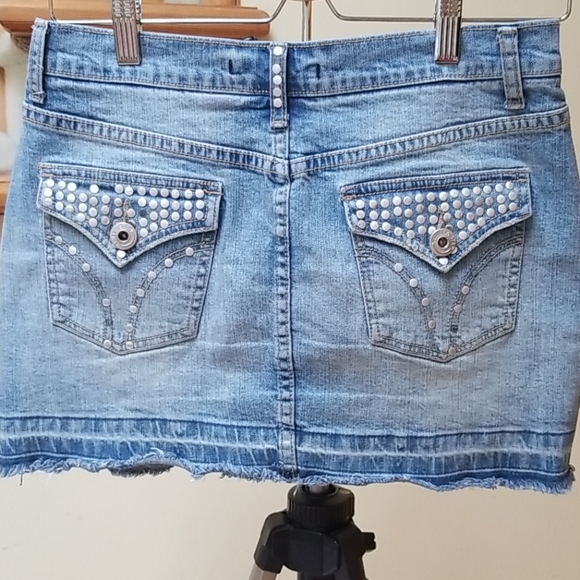 *2 for $12* Youth Vanilla Star Jeans Mini Skirts JR Size 7 - Picture 6 of 8